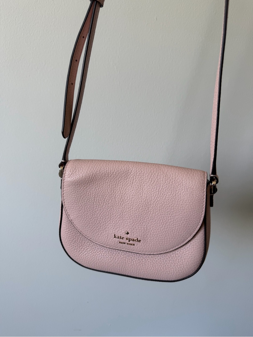 Kate Spade Leila Mini Flap Crossbody Light Pink Leather Purse